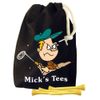 Personalised Black Drawstring Tee Bag - with 100 plain 54mm tees