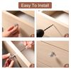 sourcing map 2 Pcs Crystal Knobs 24 mm Drawer Pulls Crystal Drawer Knobs for Cupboard, Wardrobe, Dresser, Red/Gold