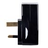 Masterplug Single Socket Surge Protected Power Adaptor with Two USB Charging Points, Polished Black