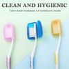 Quesuc 5 Pieces Travel Portable Toothbrush Head Covers Toothbrush Protective Case
