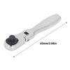 2 in 1 Drive Ratchet Handle Wrench Socket Spanner 1/4" 72T Flexi Head Flattop