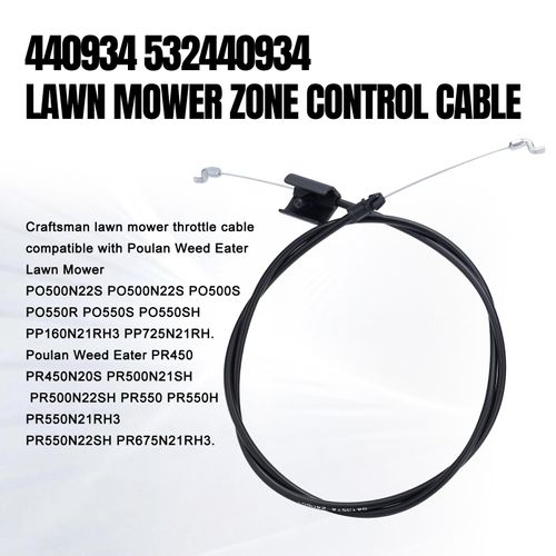 Mannial 440934 532440934 Lawn Mower Zone Control Cable for Murray Lawn Mower Craftsman Engine Poulan PO500S PO550R PO550S PO550SH PR450 PR550 PR550H
