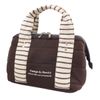 At First AF6082 Insulated Lunch Bag, Knit Border, Brown