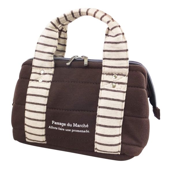 At First AF6082 Insulated Lunch Bag, Knit Border, Brown