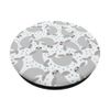Cute Kawaii Manatee Pattern Grey PopSockets Swappable PopGrip