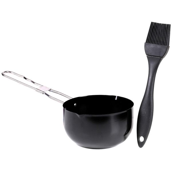 Steel 12cm Saucepan Pot and Silicone Basting Brush Set