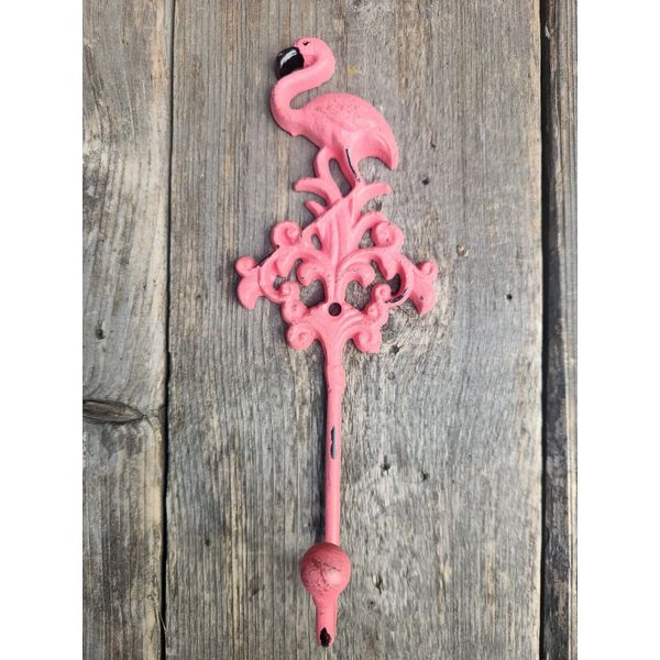 Distress Flamingo Cast Iron Wall Hook Home Decor Coastal Living