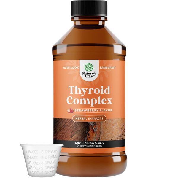 High Absorption Thyroid Support Supplement - Vegan Liquid Iodine for Adults