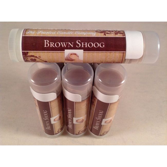 Lip Balm Brown Shoog Flavor Brown Sugar Brown Chapstick Tube Natural Vegetarian