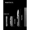 KeyUnity KK19 Small Pocket Knife, Lightweight Titanium Handle, Compact EDC Tool for Everyday Carry(Gray)