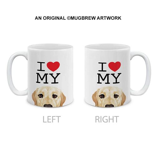 MUGBREW I Love My Cream Labrador Retriever Dog Ceramic Coffee Mug Tea Cup, 11 OZ