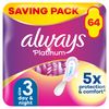 Always Platinum Night (Size 3) Wings 16 Pads x 4