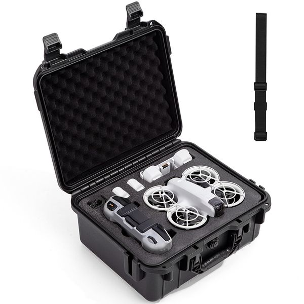 Dollox NEO Case Waterproof Hard Carrying Case for DJI NEO Accessories Portable Carry Travel Case Suitable for DJI Neo Fly More Combo (RC/N3 Controller) Durable Hardcase for DJI NEO Drone Accessories