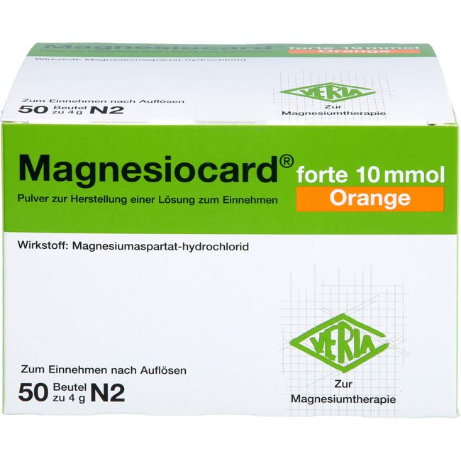 MAGNESIOCARD forte 10 mmol Orange Plv.z.H.e.L.z.E. 50 St