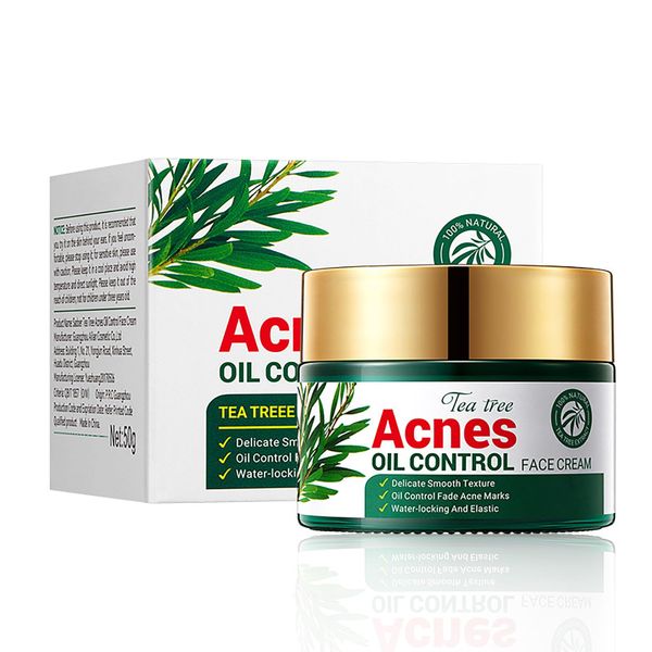 Tea Tree Acne Cream 50g - Spot Cream for Acne & Pimple - Dark Spot Remover for Face - Blackhead Remover Cream - Skin Care Face Cream for Women - Oil Control, Soothing and Moisturizing Pimple Cream