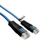 rhinocables X-Over Cat5e Ethernet Cable, RJ45 Cable, Twisted Pair Crossover Cable Network LAN Cat5 Patch Lead, Coloured Internet Cable (2m, Blue)