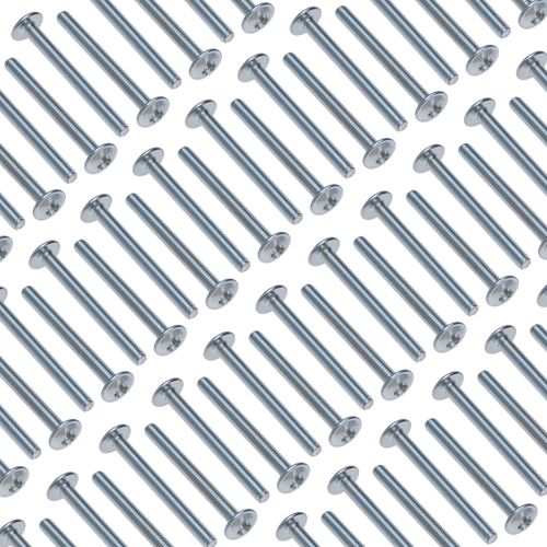 Furniture Door Knob Handle Screws M4x35 (Pack of 10) Machine Bolts Screw Handles Hex Zinc Plated for Kitchen, Bedroom, Drawer, Cabinet, Door, Dresser Fixing Universal Handles M4 x 35 (35mm x 2.5mm)