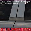 BLACK PLATINUM Stainless Pillar Posts for 1992-2011 Ford Crown Victoria 6pc Set