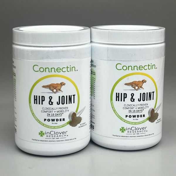 CONNECTIN Hip & Joint Powder (2 PACK) Comfort & Mobility Dog Supplement 12 oz ea