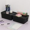 Jekiyo Black Plastic Organiser Baskets with Lids, Kitchen Cupboards Storage Baskets, 6 Pack