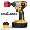 Drill Brush Drill Driven Indoor / Outdoor Brush Set - Shower Door Tracks - Deck