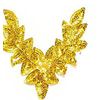 Handmade Workshop MY mama Gold Sequin Motif Patch for Baton, Rhythmic Gymnastics, Figures