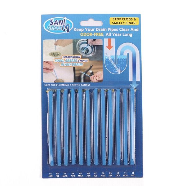 12X  Deodorizer Sticks Sani Keeps Drains & Pipes Clean & Odor Free Biodegradable