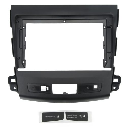 Aramox 9in Car Stereo Radio Fascia, Navigation Panel Frame Car Stereo Dash Radio Fascia Kit Replacement for Outlander 2008‑2012