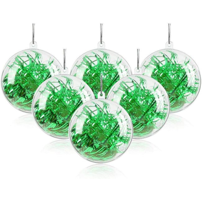 ZOYUBS Clear Hollow Ball Christmas Ball Tree Ornament Ball Christmas Ornament Ball Christmas Tree Ornament Transparent Resin Plastic Ball Decoration Ball Decoration Ball Tree Decoration Capsule Clear