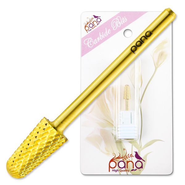 Professional Gold Safety Nail Carbide Drill Bit Medium Grit 