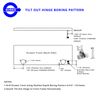 Tilt Out Hardware, Tip Out Tray Hinges, Pack of 4 Hinges with 1 Bracket