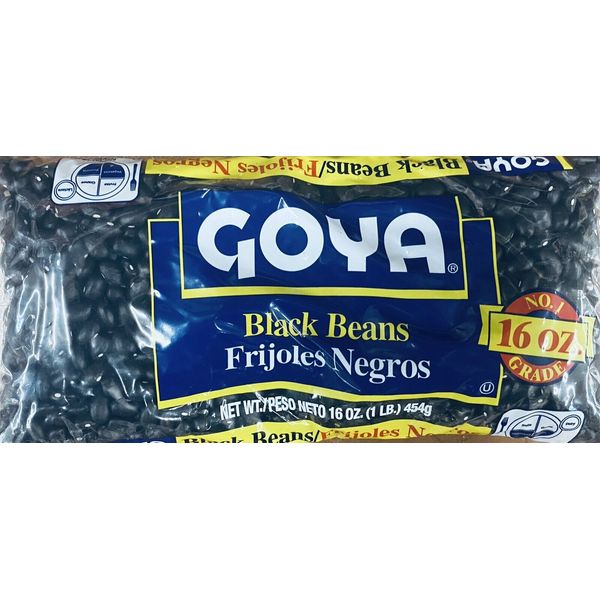 Goya Dry BLACK BEANS 16 oz Bag - No 1 Grade