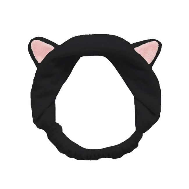 Azurte Women's Cat Ears Hair Band, Cute, Bath Goods, Cat Ears, 4 Black