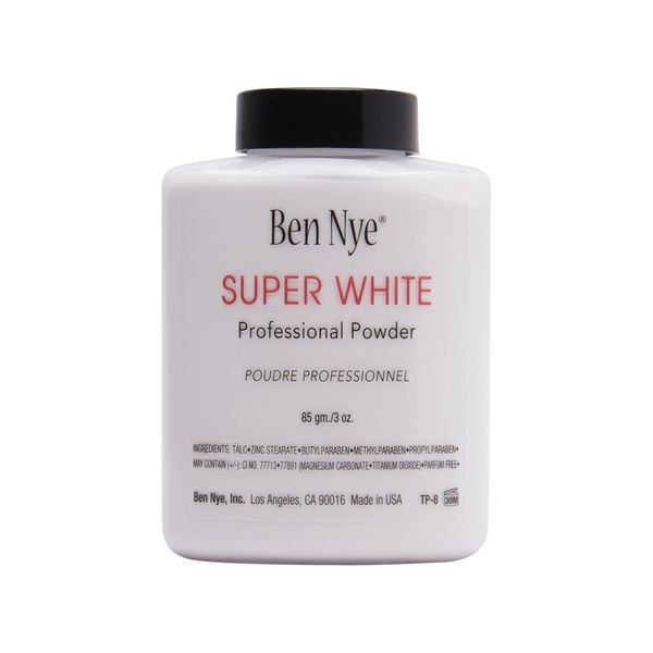 Ben Nye Super White Non-translucent Face Powder 3 Oz Shaker Jar