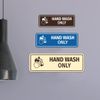 Standard Hand Wash Only (Bubbles) Sign (Black) - Small