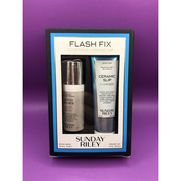 SUNDAY RILEY Flash Fix Good Genes .27oz/8ml & Ceramic Slip 1oz/30ml Travel Duo