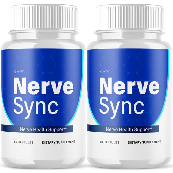 (2 Pack) Nerve Sync Nootropic All Natural Super Brain Supplement 120 Capsules
