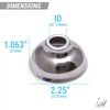Grey Vertical Shifter or Emergency Brake Boot with Black Trim Ring Silver Cap