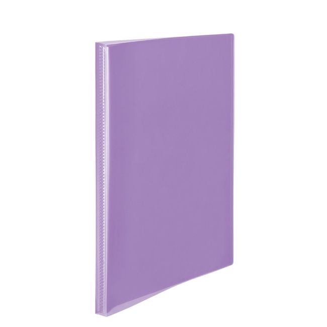 Plus Clear File, Simple Clear File, A4, 40 Pockets, Purple, 98-195