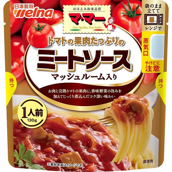 Ma Ma Meat Sauce with Plenty of Tomato Flesh with Mushrooms, 1 Serving, 4.6 oz (130 g)