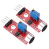 sourcing map 2 Pcs Microphone Sound Sensor KY-037 Voice Detection Module Voice Sound Detection Sensor Module for Voice-activated Switch