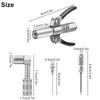 Double Handles Grease Gun Coupler 90 Degree Adapter Injection Needle Dispenser