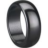 JUDE 8mm Classical Simple Plain Black White Ceramic Ring Wedding Band (Black, Z+5)