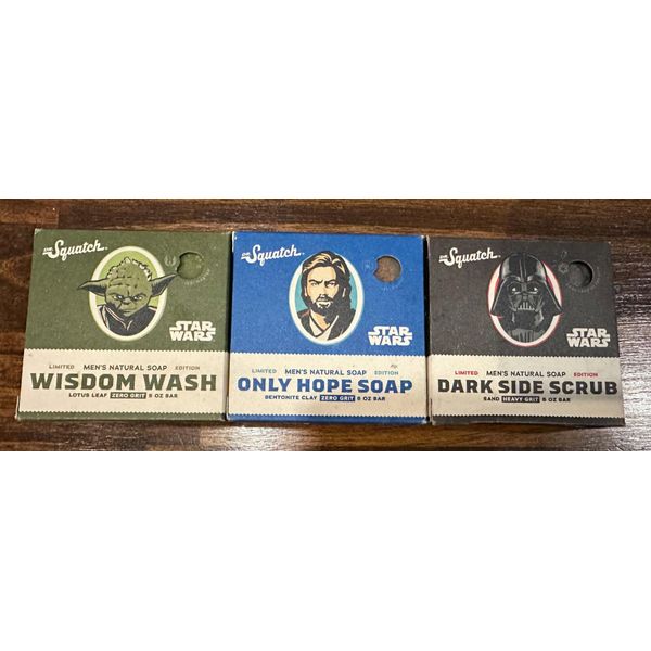 Dr Squatch Star Wars Dark Side Scrub Only Hope Soap Wisdom Wash Limited Edition