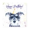 Schnauzer Birthday Card - Party Hat