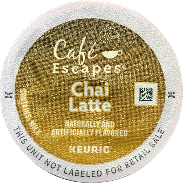 Cafe Escapes Chai Latte K-Cups for Keurig Brewers, 16 K-Cup Box