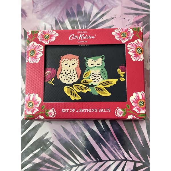 Cath Kidston London Gift Set 4 Bath Salts Lavender English Chamomile Vegan NEW