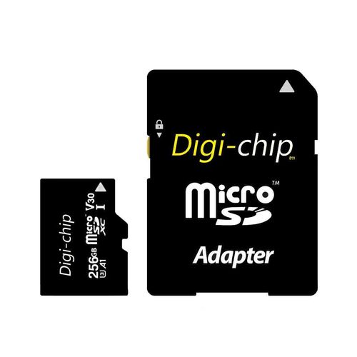 Digi-Chip Extreme Speed 256GB Micro-SD Memory Card UHS-3 Class 10 For Huawei Y3, Y5, Y6, Y7, Huawei Enjoy 7 Plus, Huawei Honor 6A Smartphones