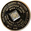 9 Year Black and Silver Glitter NA Medallion Official Narcotics Anonymous Chip