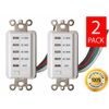 InWall Auto Power Shut Off Timer 10-20-30-60 Minute Preset Countdown Wall Switch
